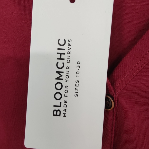 NWT Bloomchic burgundy / maroon top size 12 - Picture 4 of 7